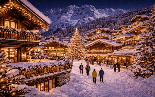 Service de chauffeur privé à Courchevel, station de ski de luxe dans les Alpes