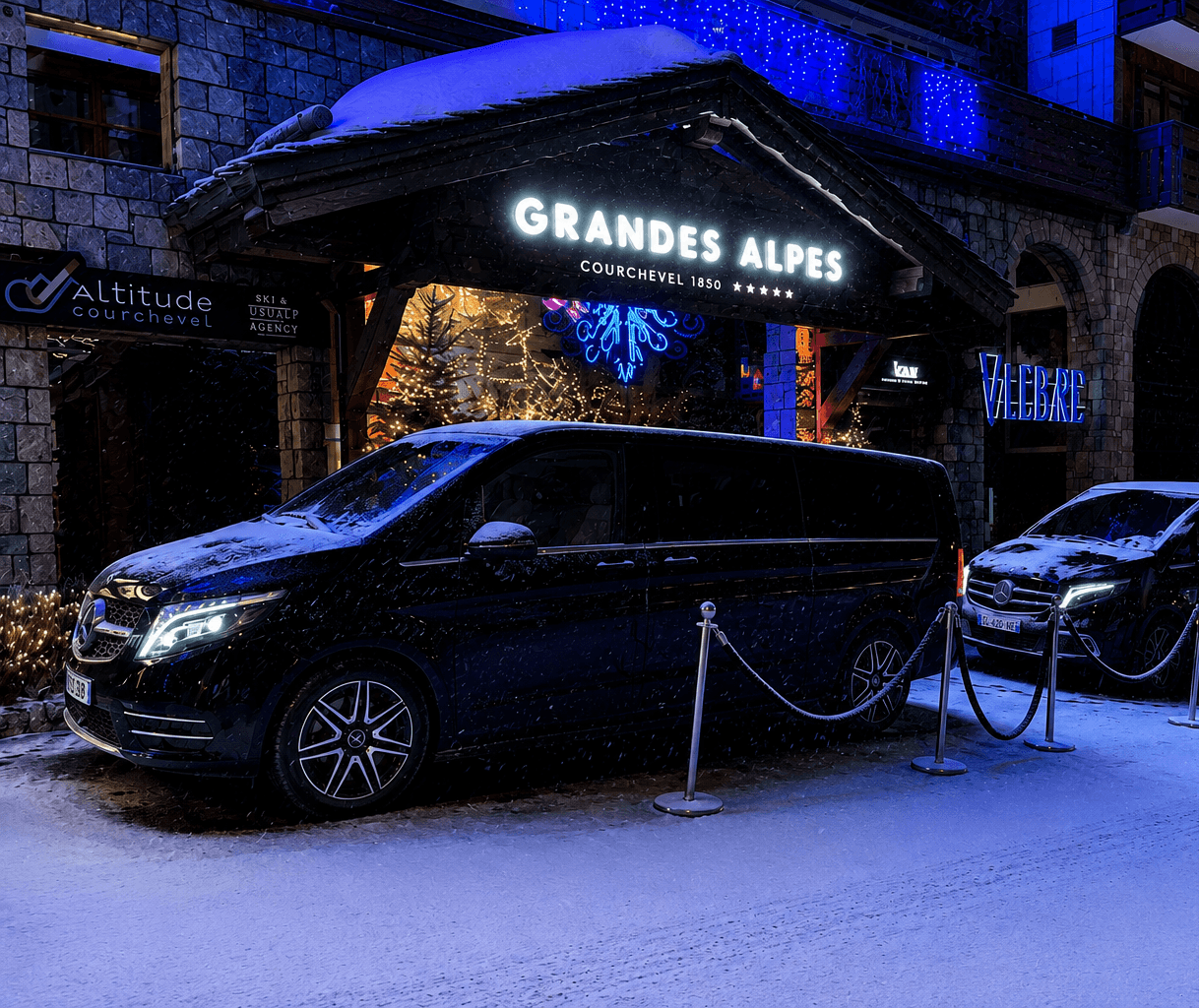 Transfert station de ski avec chauffeur privé vers les Alpes